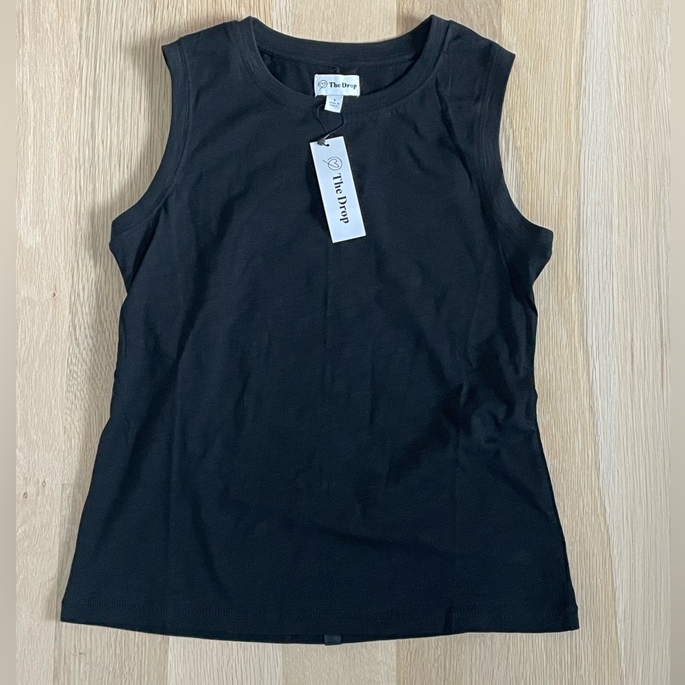 The Drop Women's Black Sleeveless Tank Top Small NWT